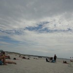 Big Yellow Umbrella at the Beach